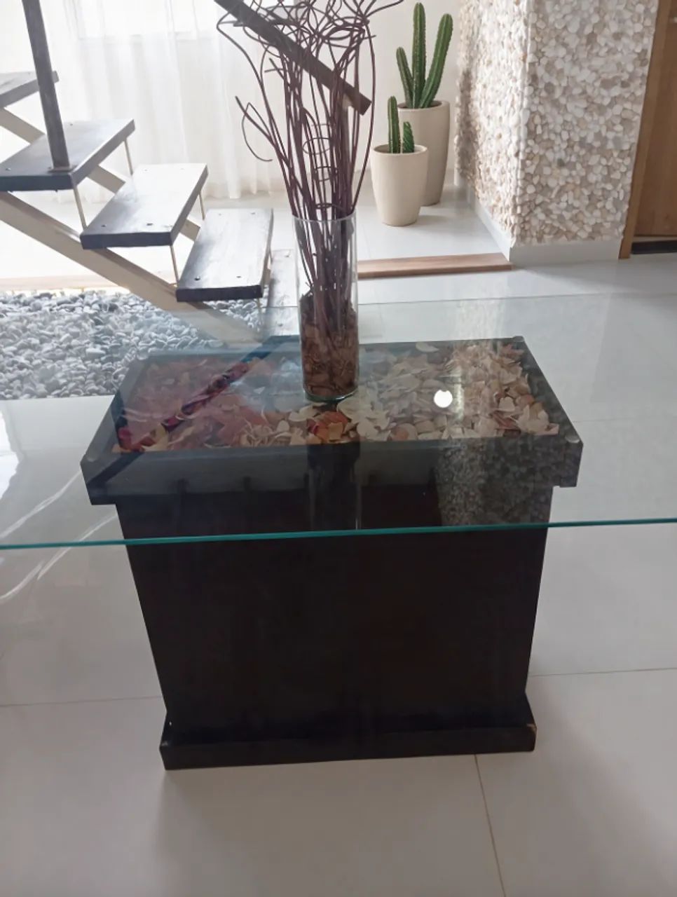Mesa tampo de vidro ( 160x80cm)  - Foto 3
