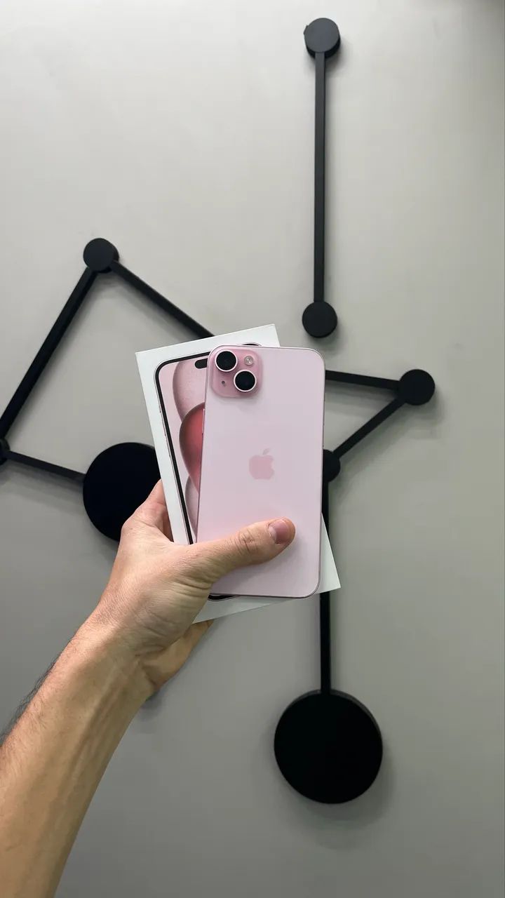 15 PLUS 256GB SEMINOVO  83% ORIGINAL ROSA