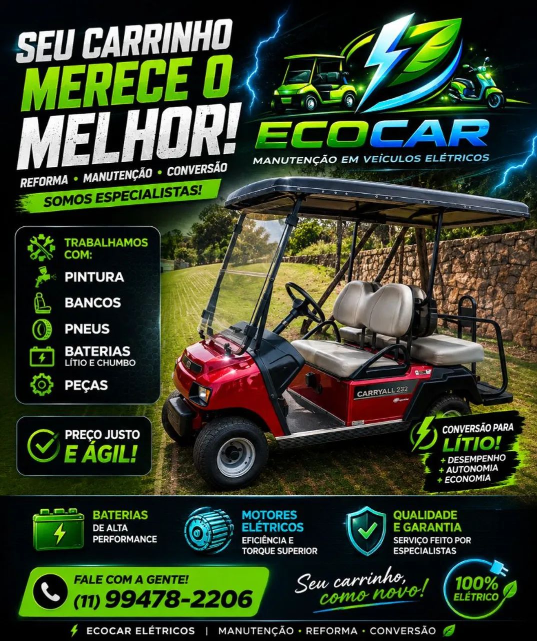 Carrinho de golfe  - Foto 2