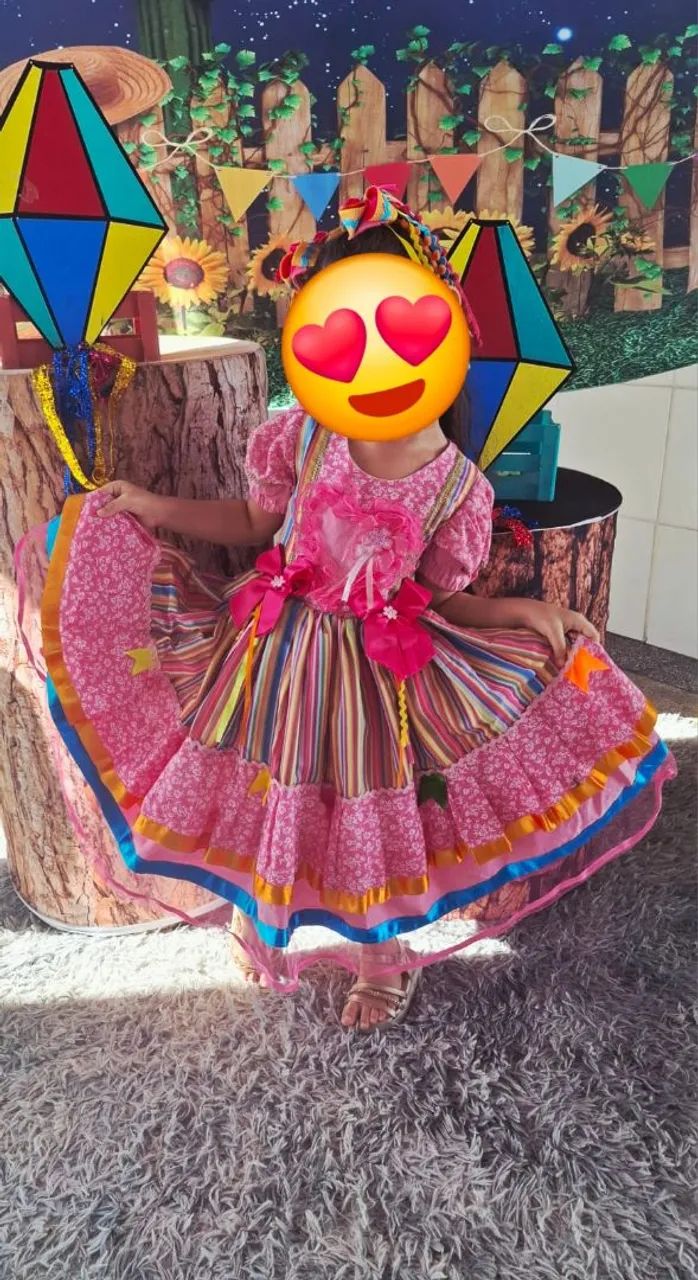 Vestido de quadrilha infantil 