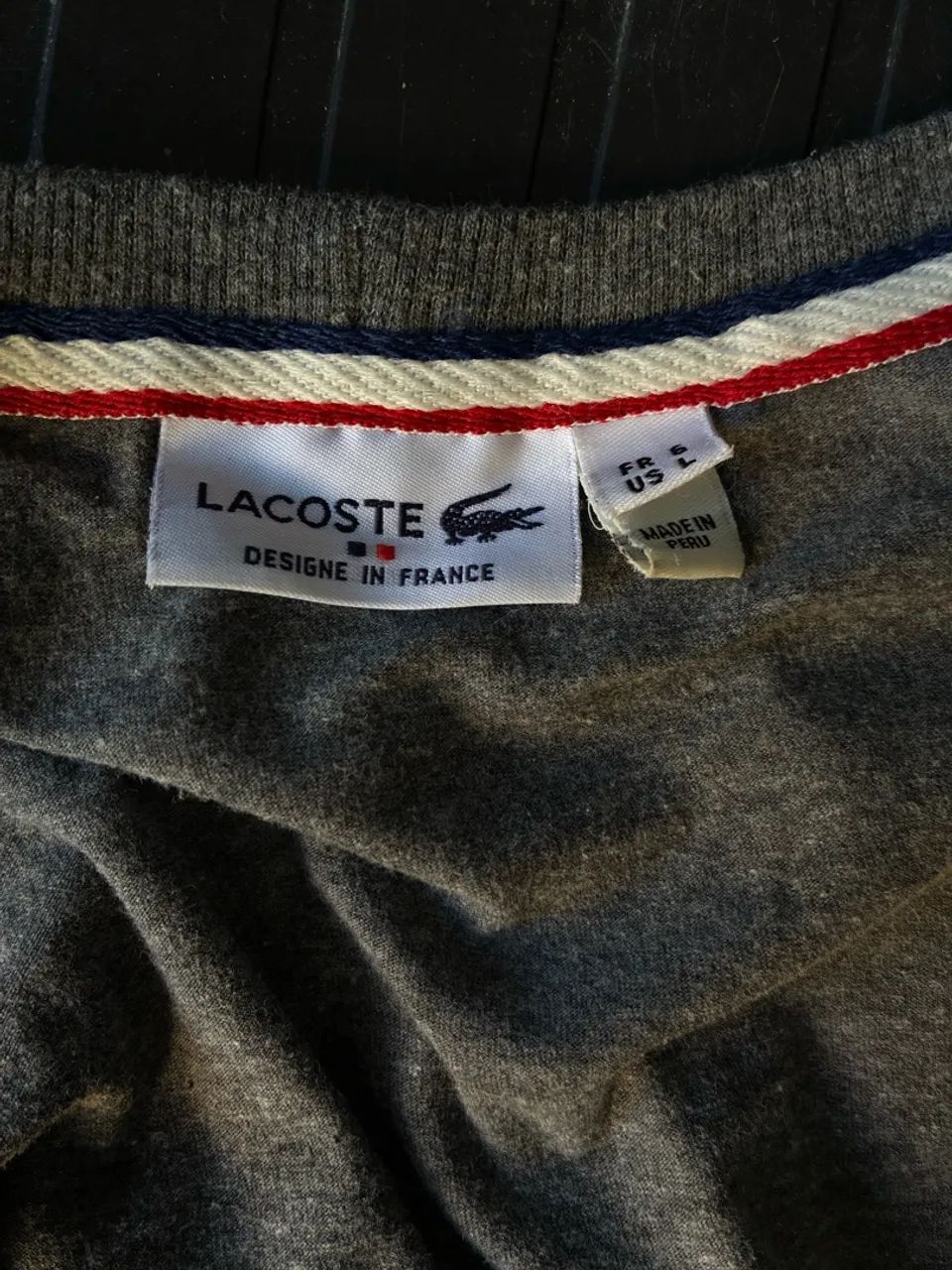 Camisa lacoste cinza mescla  - Foto 4