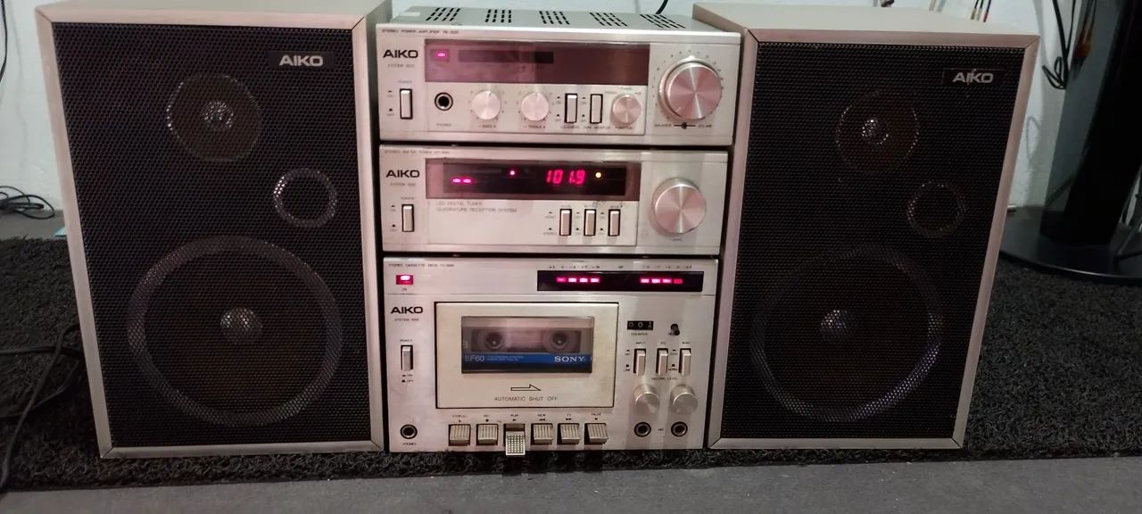 Micro System Modulado Vintage Aiko System Td 3000 Completo - Foto 2