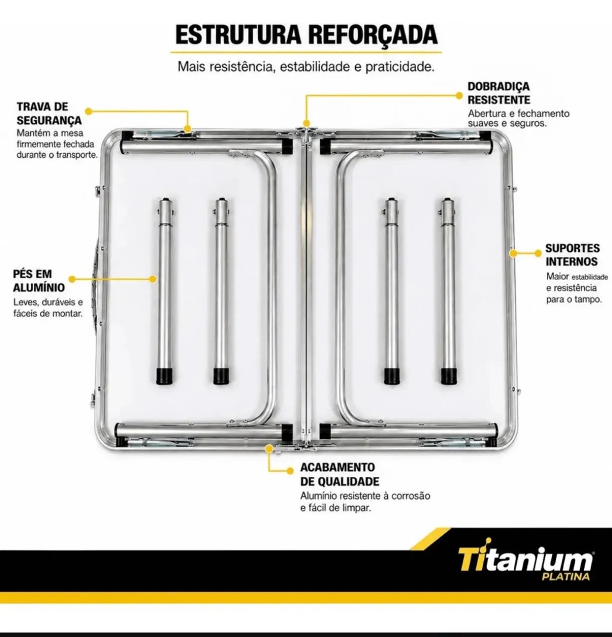 Mesa dobrável 60x90  - Foto 3
