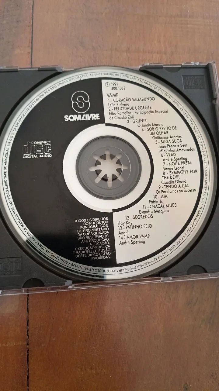 Cd Novela Vamp Nacional 1991 primeira prensagem  - Foto 2