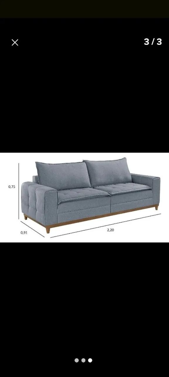 SOFÁ 3 LUGS. COM  2,00 M - Foto 2
