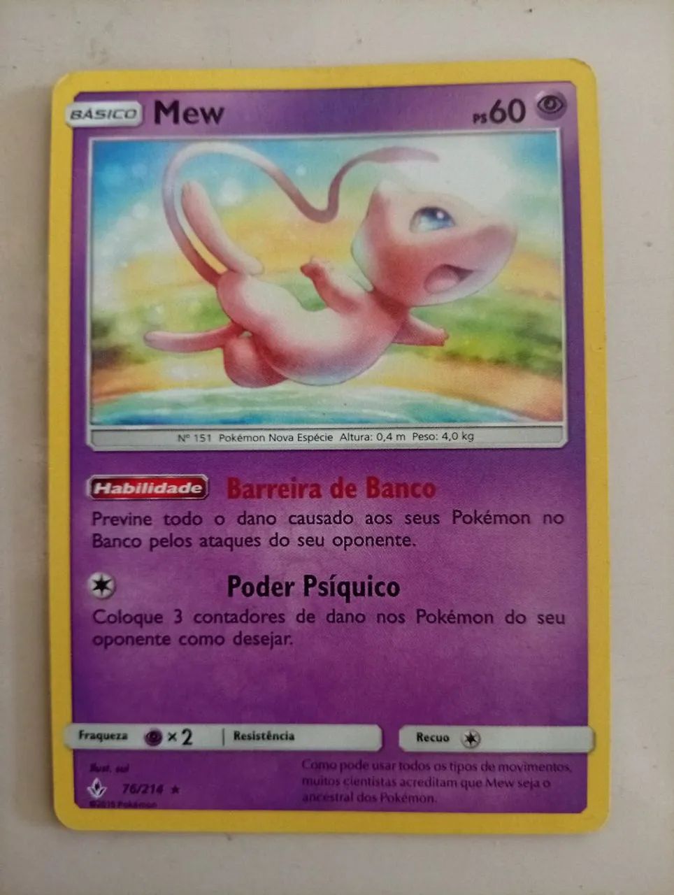 Carta Pokémon Mew 76/214