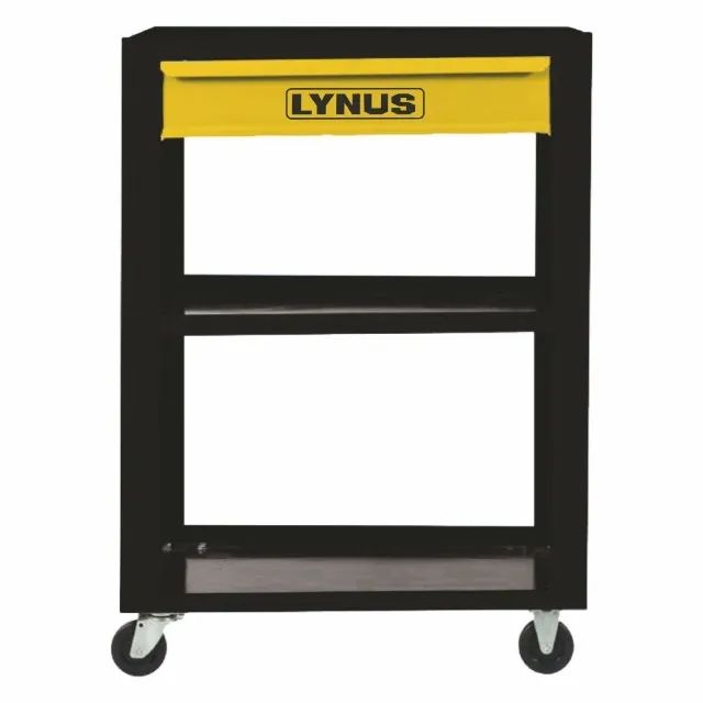 Carrinho de Ferramentas para oficina aberto LYNUS com 3 Prateleiras e 1 Gaveta CFL601