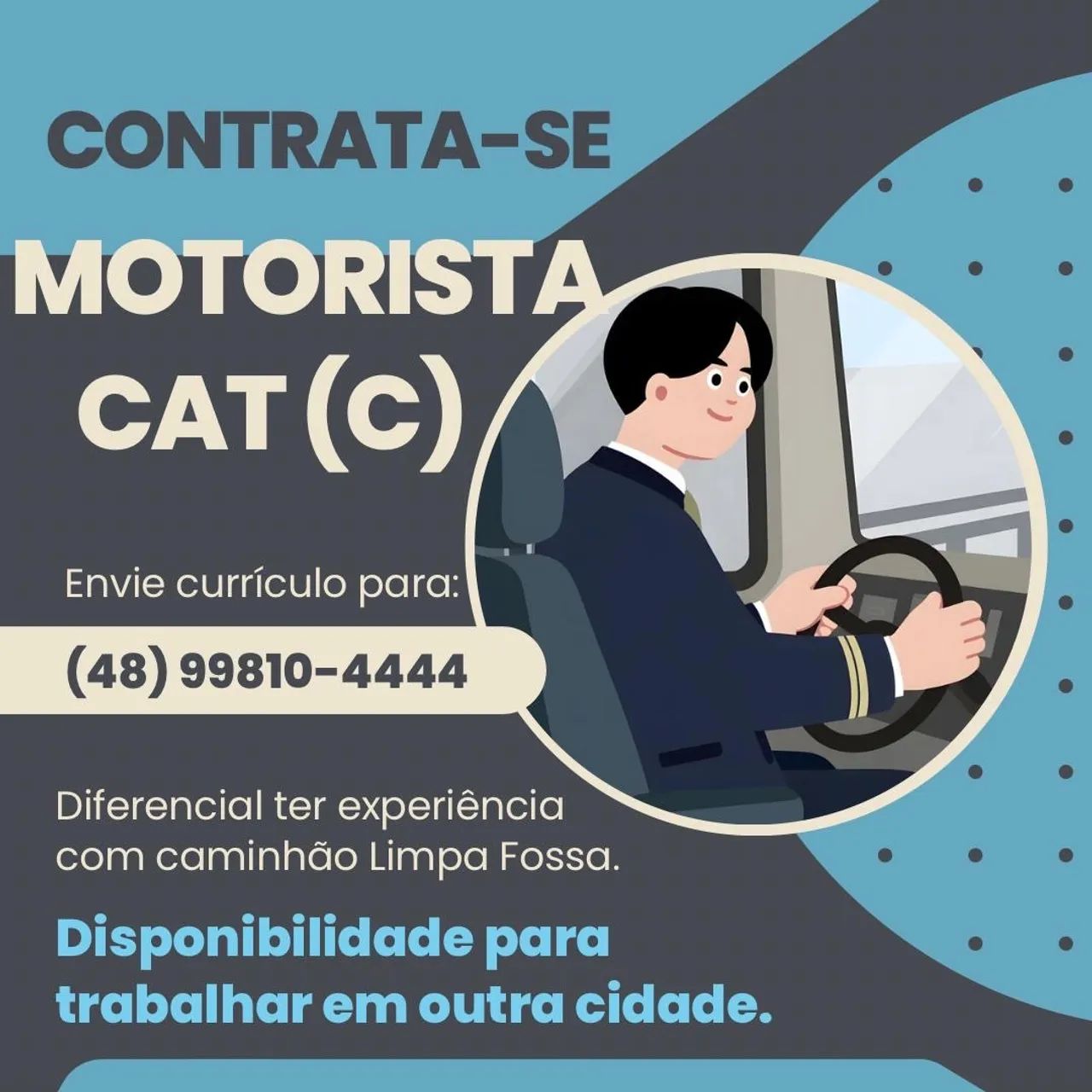 VAGA DE EMPREGO MOTORISTA CATEGORIA C