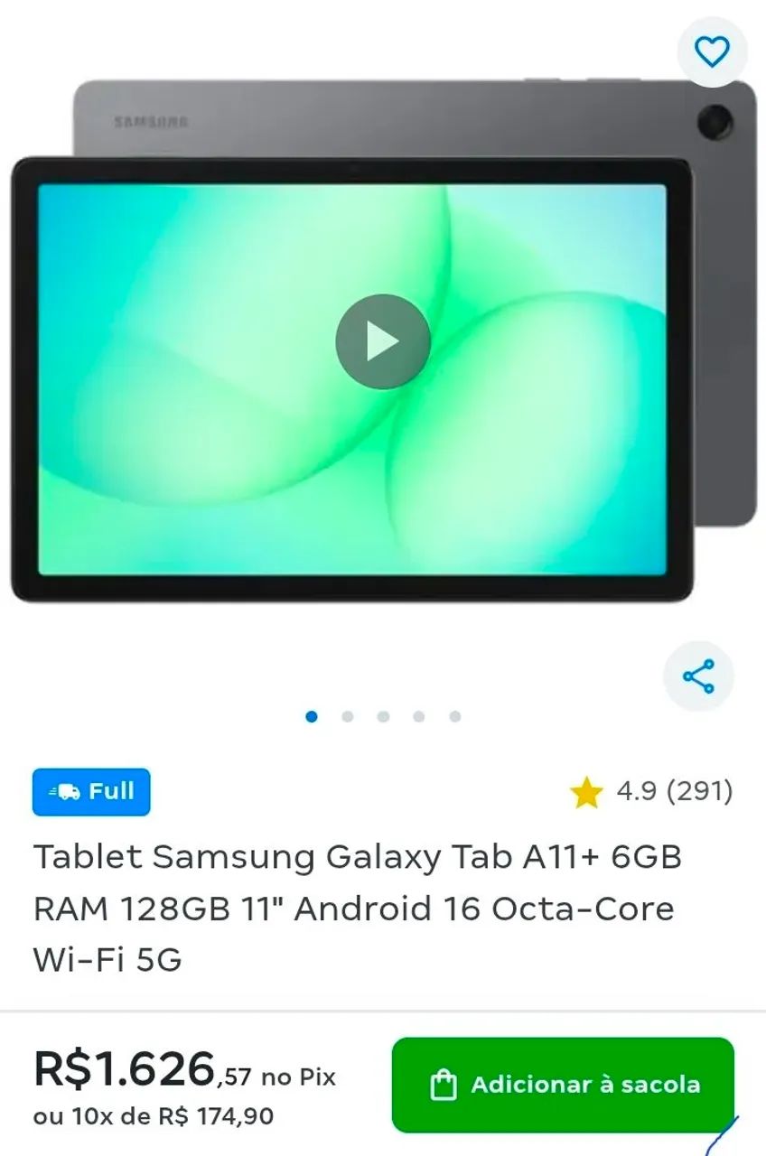 Tablet Samsung A11+ 
