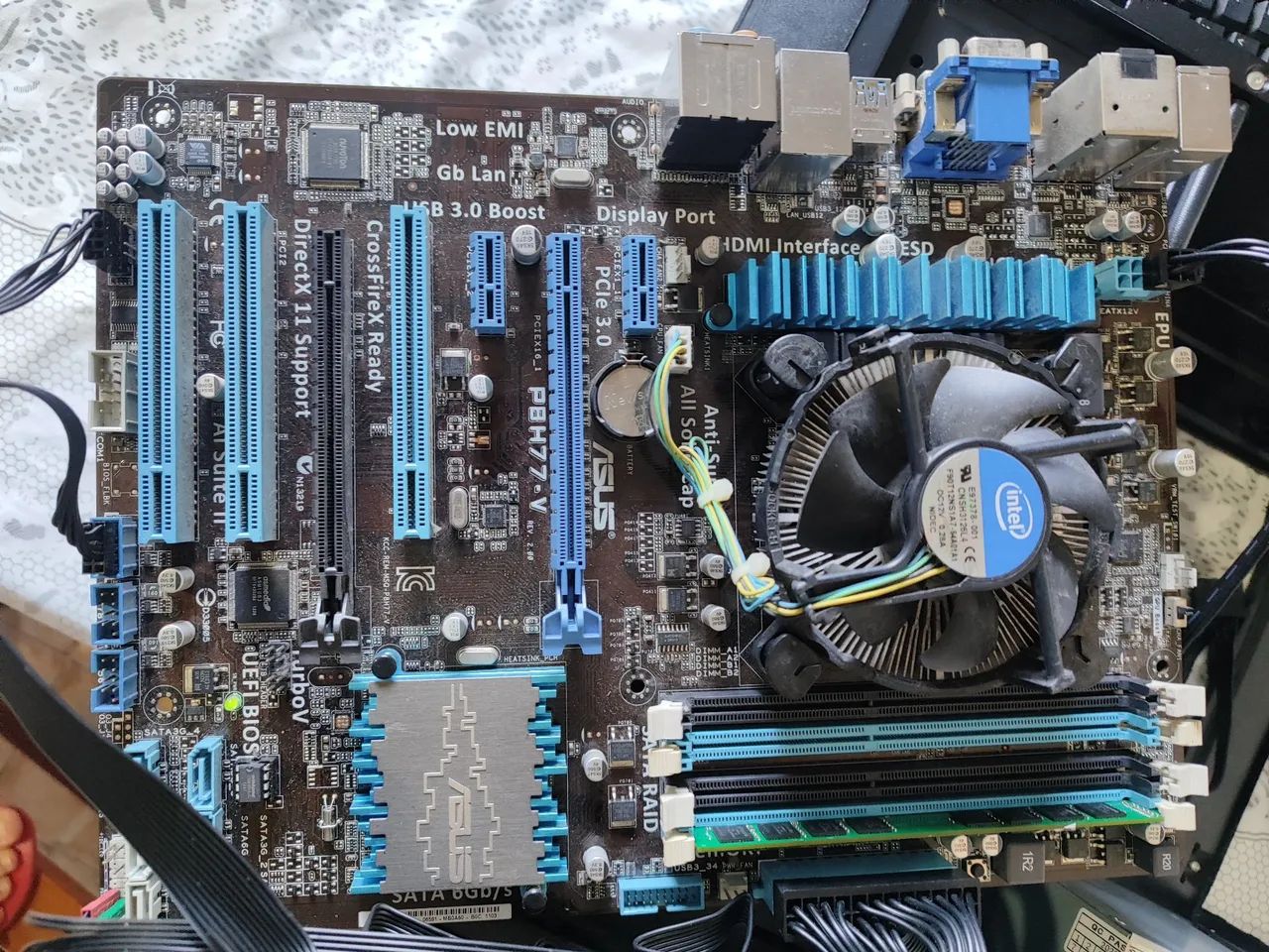 Placa mãe processador e cooler i5 3470