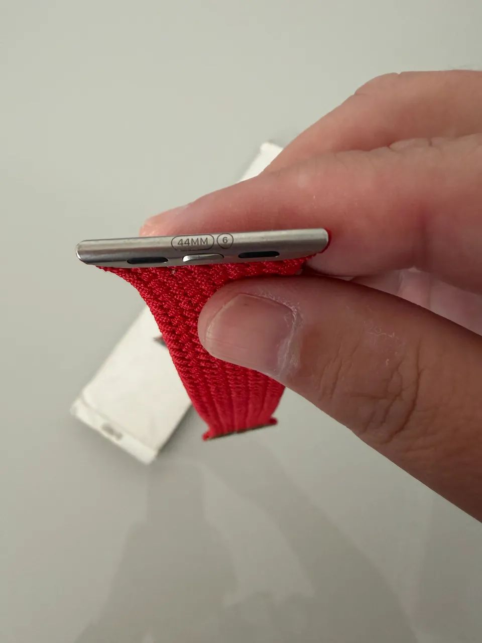 Pulseira Apple Watch original Apple Braided Solo loop Red tamanho 6 - Foto 3