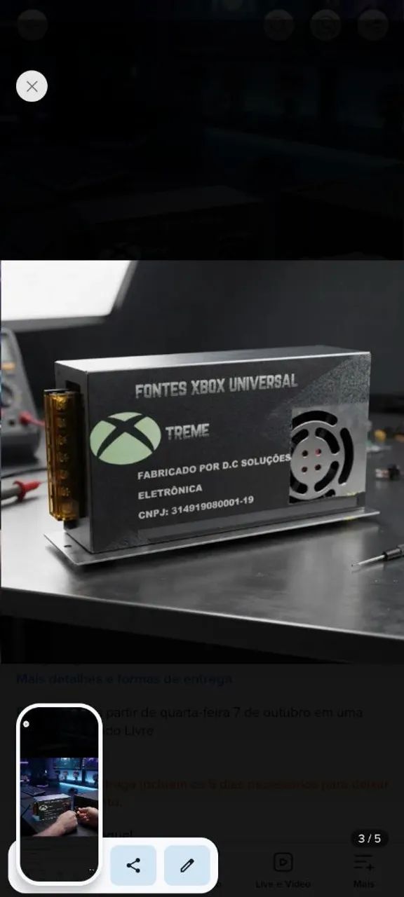 Fonte Xbox arcade profissional  - Foto 2