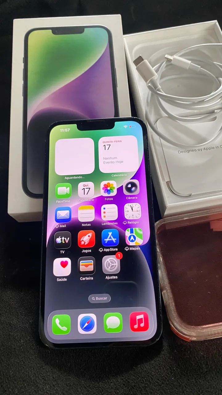 Iphone14 128gb com nota fiscal completo venda ou troca - Foto 2