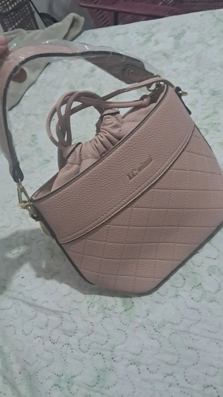 Bolsa Rosa Média Clássica - Foto 2