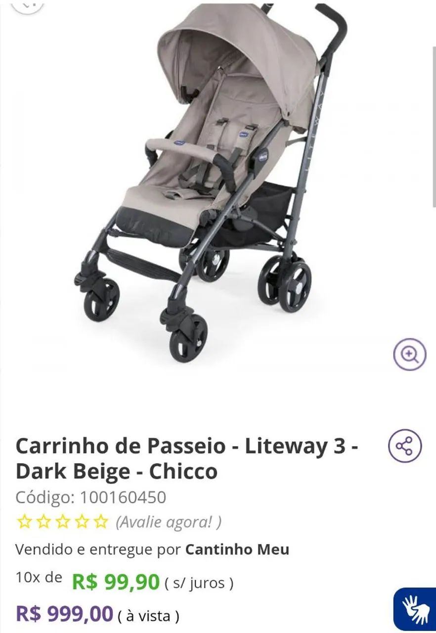 Carrinho Passeio Bebê 