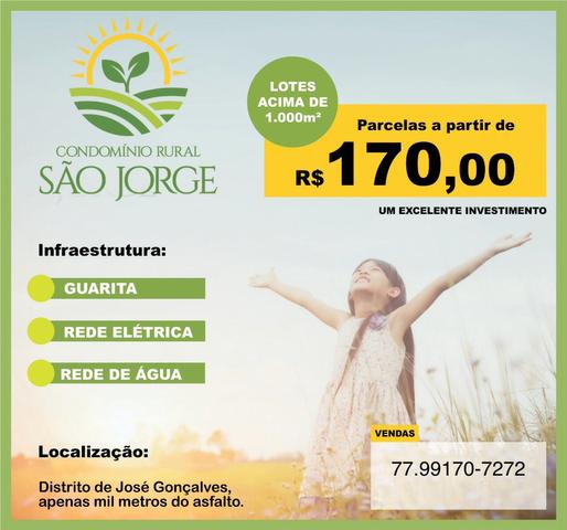 Chácara São Jorge - 1.000 m2 - R$ 170,00 parcelas - ÚLTIMAS UNIDADES !