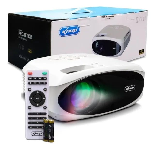 Projetor Led 3100 Lumens 1920x1080 Full Hd 30 ~ 120 Polegadas Knup Novo na Caixa