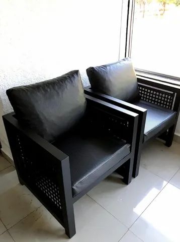 2 Poltronas Area Externa em Alumínio e Corda Náutica com Estofado - Foto 2