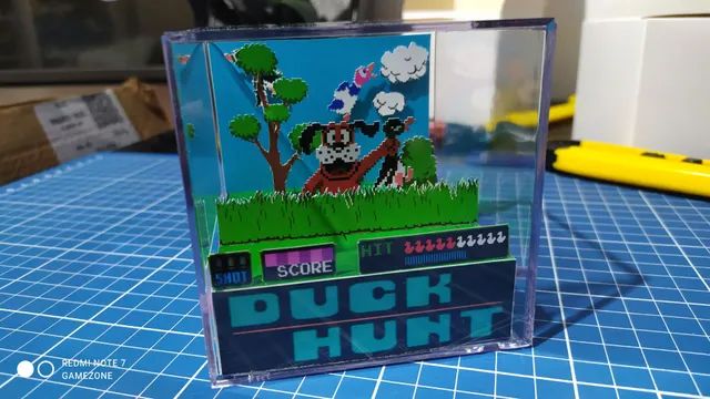 Cubo diorama - Caça ao Pato - nes