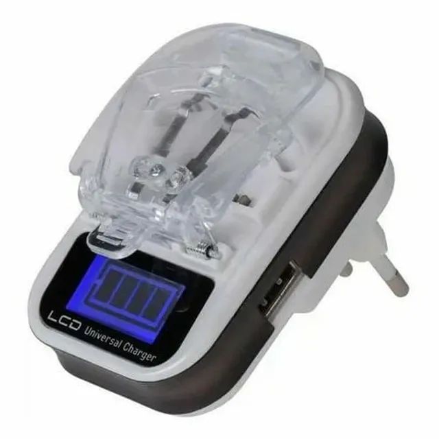 Carregador de Bateria Universal Celular Smartphone Saída Usb Visor Lcd Bivolt - Foto 4