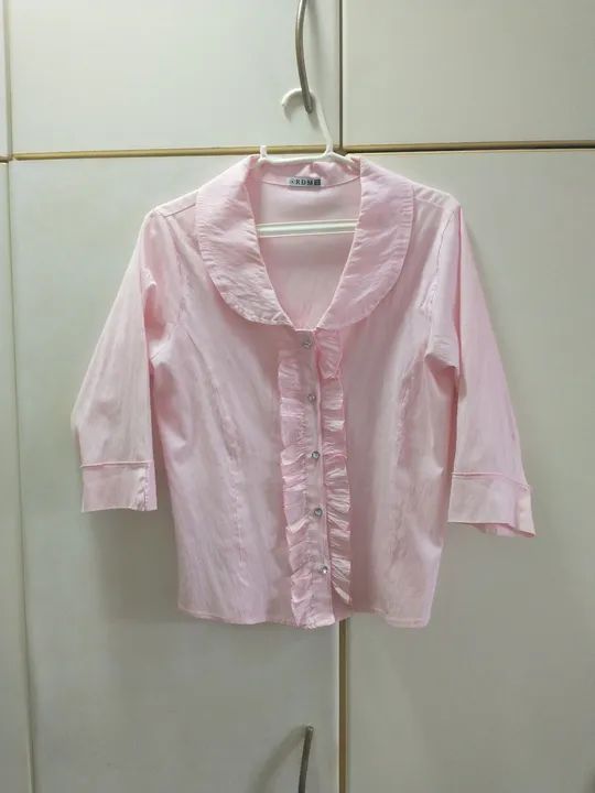 Camisa rosa babados  - Foto 5