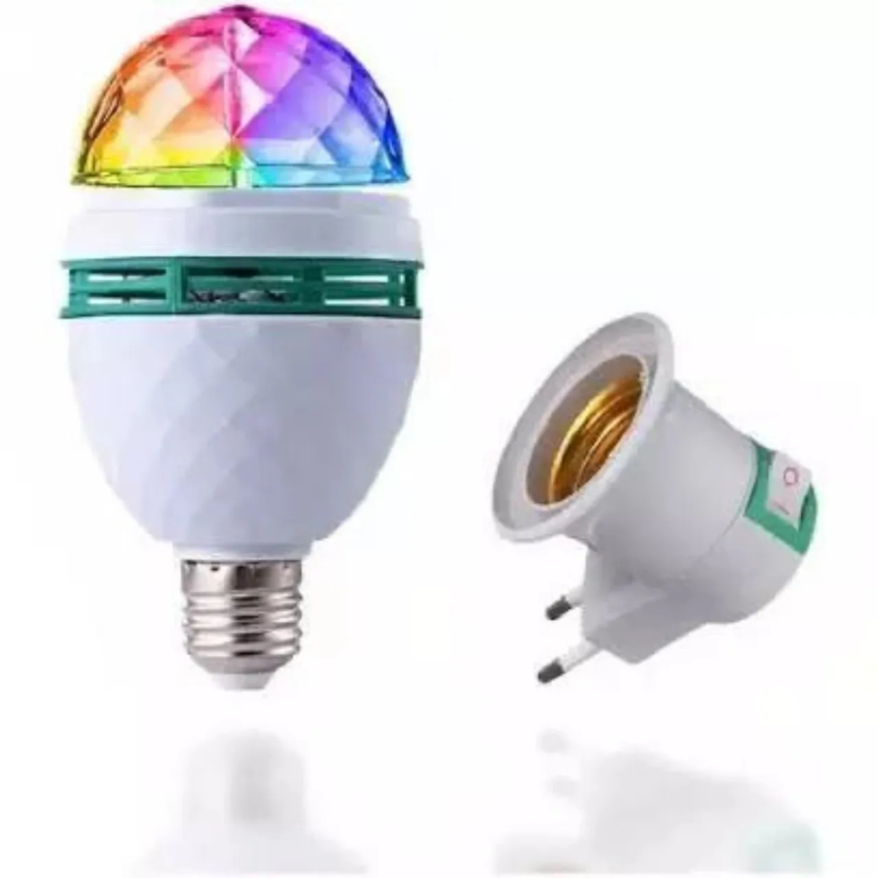 Lâmpada Globo Luz Led Rgb Festa Giratória