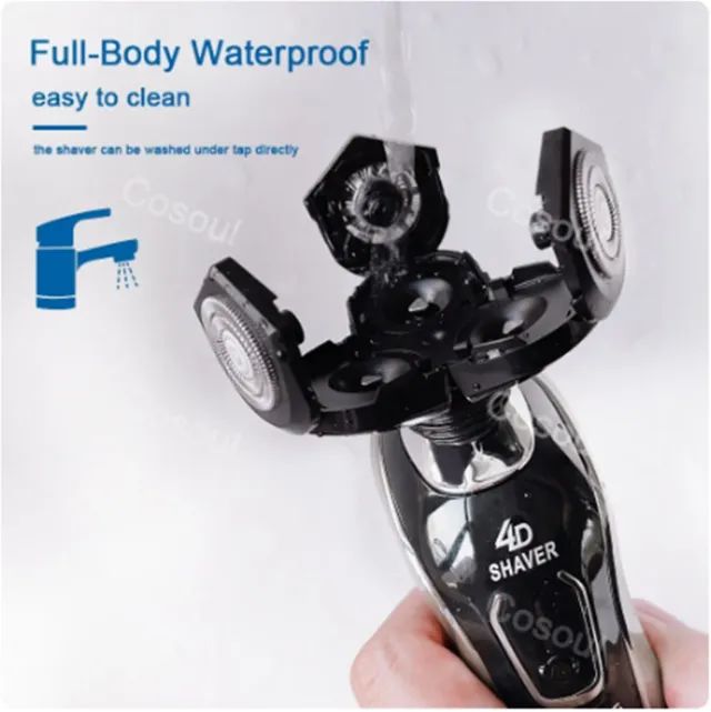 Produto Novo Barbeador Elétrico Poderoso 4D Shaver USB - Foto 5