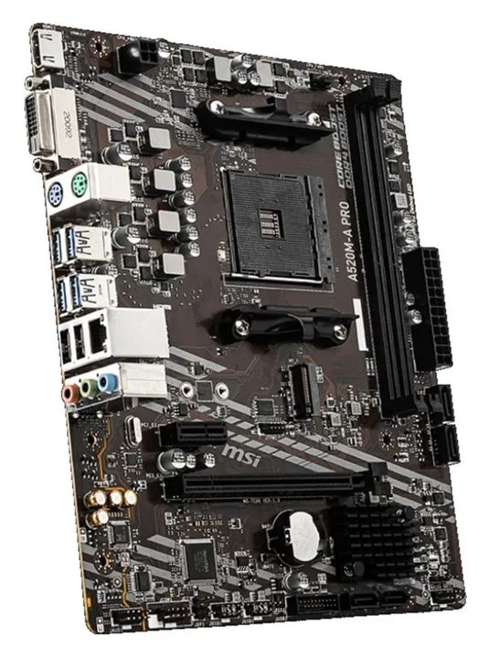 Placa-Mãe MSI A520M-A Pro - AMD Ryzen 5 5500