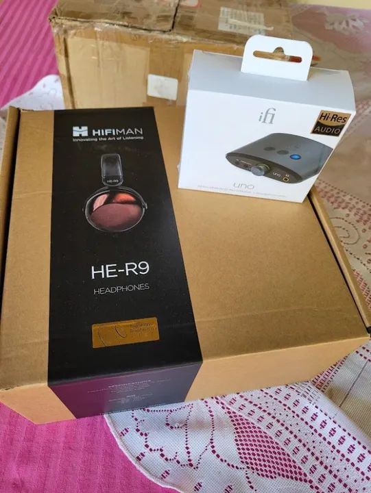 Hifiman R9 + Dac Amp Ifi Uno melhor preço da Net. 
