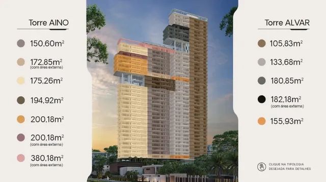 Apto 3/4 e 3 suítes de 175 m² no Condomínio AAlto (Lançamento) com 3 vagas por 1.358.265 - Foto 2