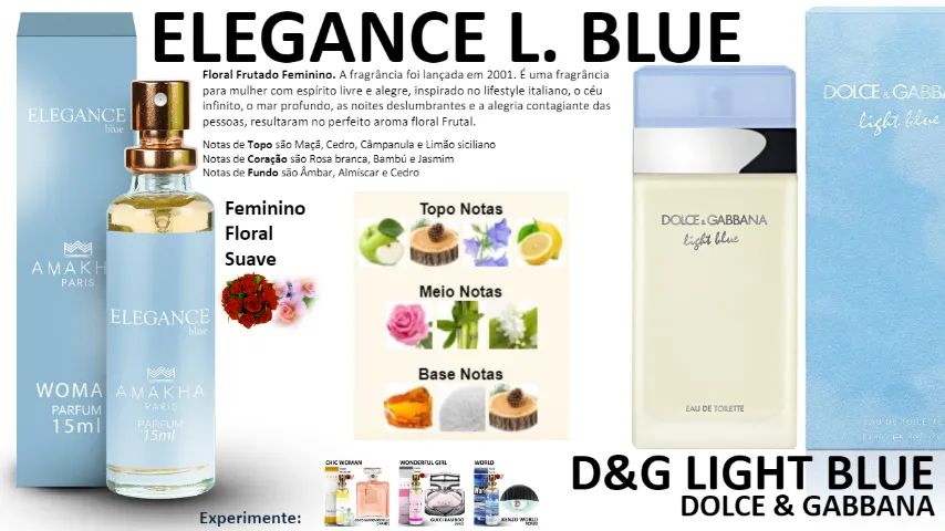 Perfume Elegance Light Blue 15ml - Feminino - Amakha Paris - Foto 3