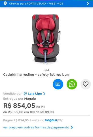 Cadeirinha Safety 1st Red Burn