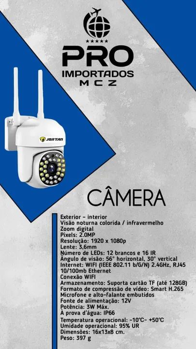 Câmera de Segurança Wi-Fi 360° Full HD 1080P - Foto 3