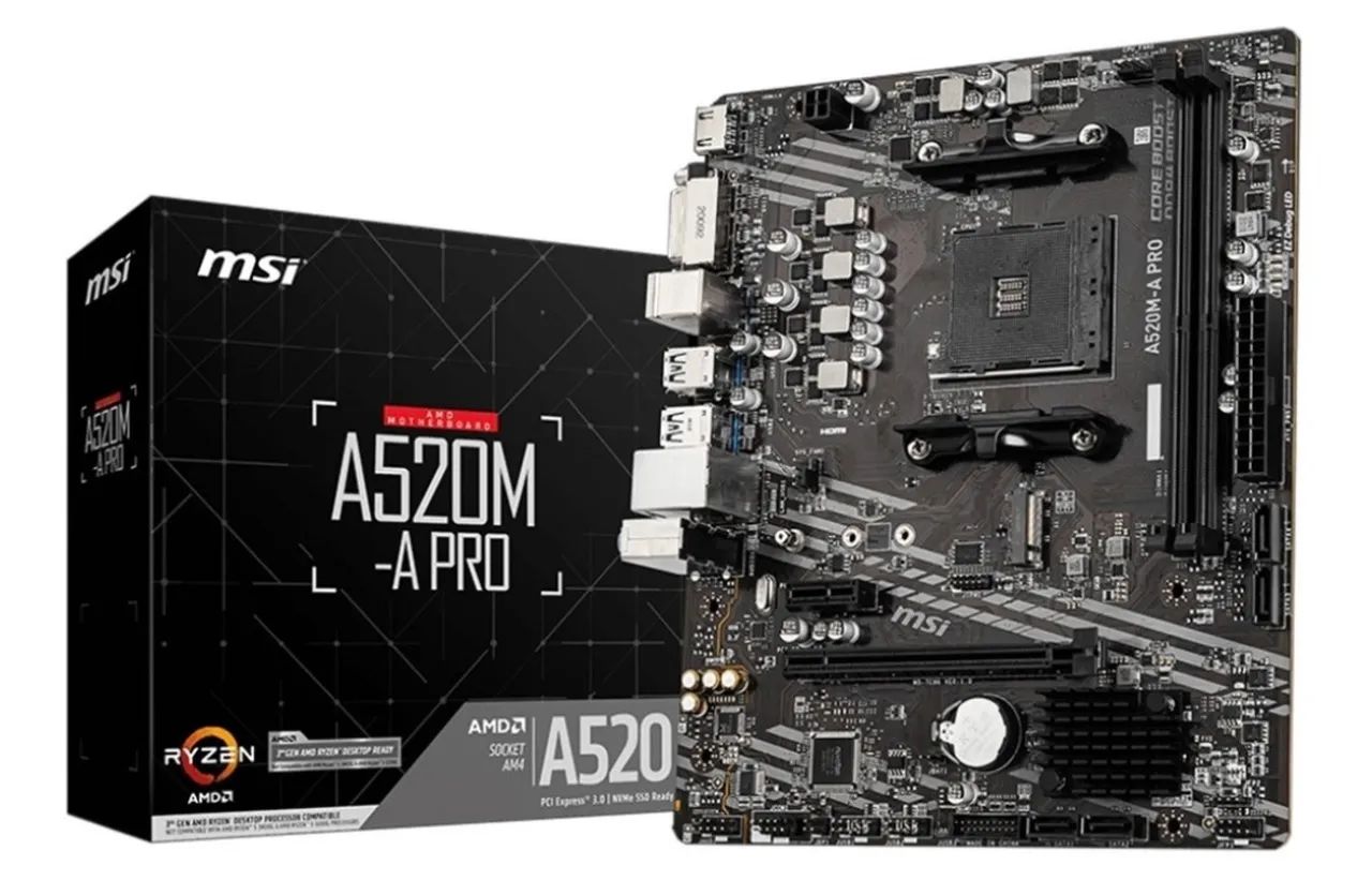 Placa-Mãe MSI A520M-A Pro - AMD Ryzen 5 5500 - Foto 4