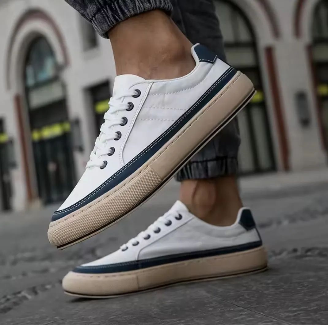 Tênis Casual Moda Lona Borracha Respirável 