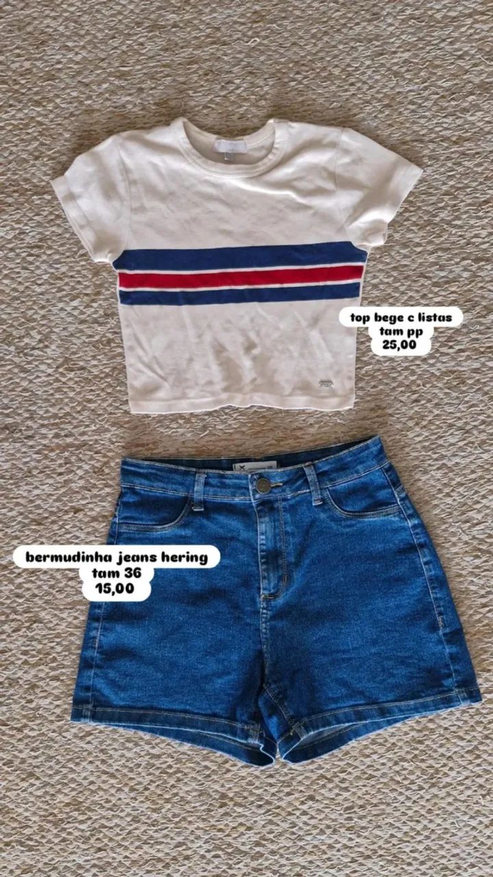 bermuda jeans e cropped