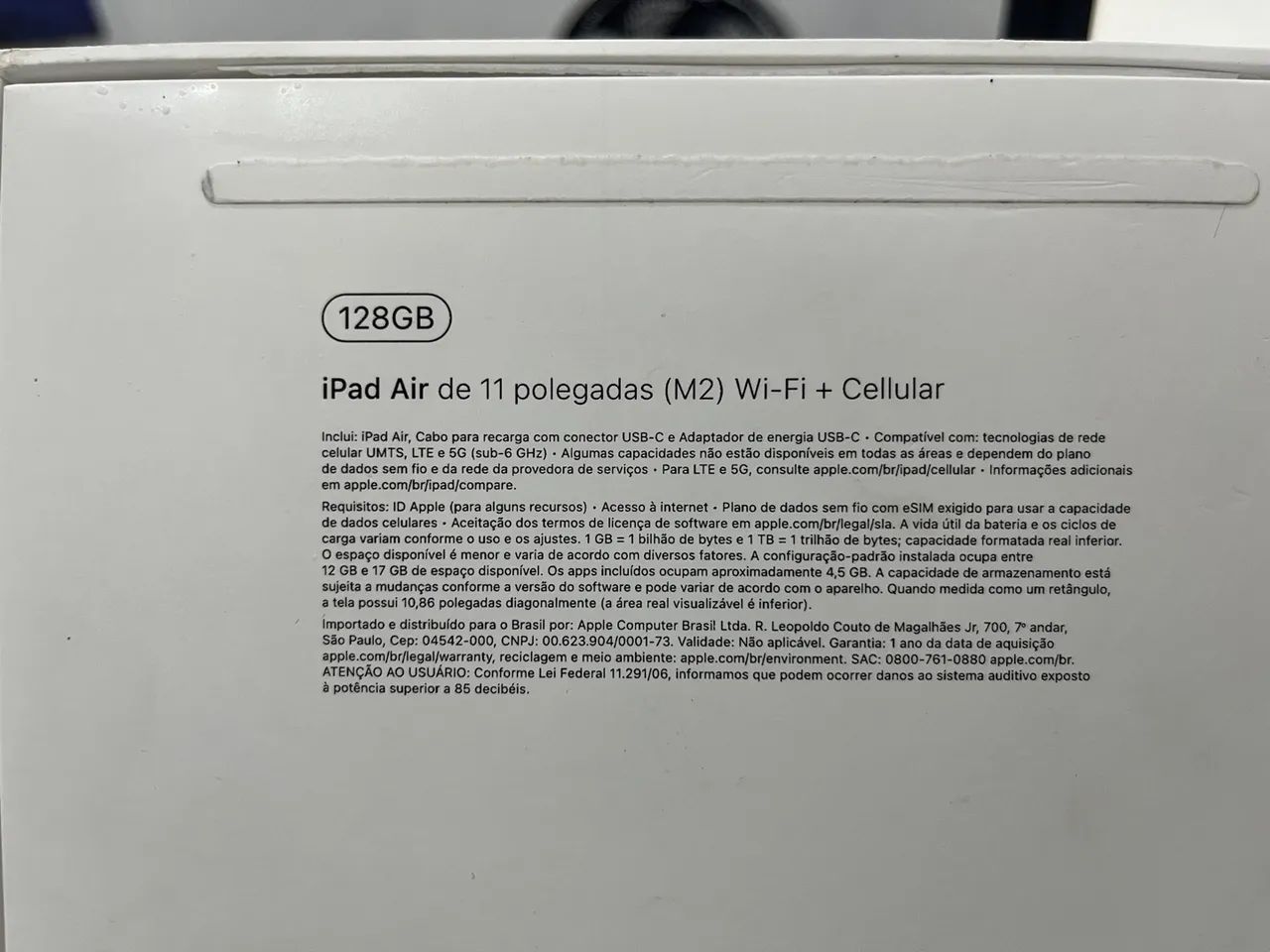 iPad Air 6a geração Chip M2 Wi-Fi + 5G (garantia até 2026) - Foto 4