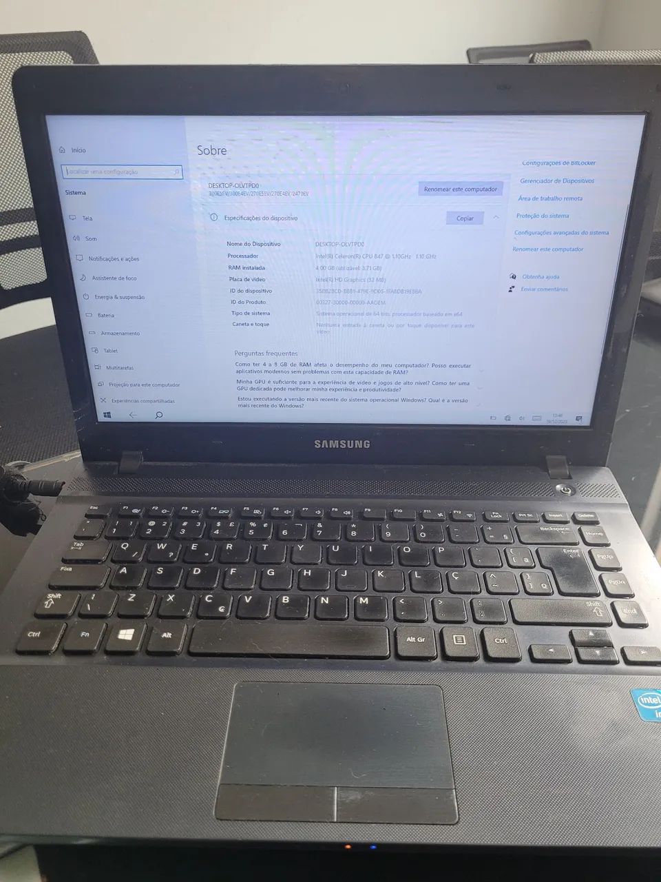 Notebook Samsung