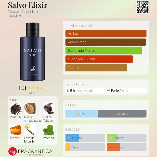 Perfume Árabe Maison Alhambra Salvo Elixir Eau De Parfum 60 Ml (Lacrado) - Foto 2