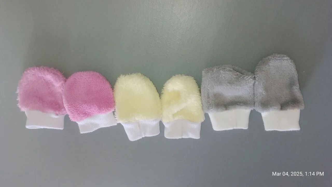 Luvas de Bebê - Pacote com  3 pares