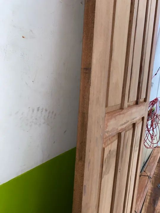 Porta + Aduela nova de madeira. Completa. - Foto 4