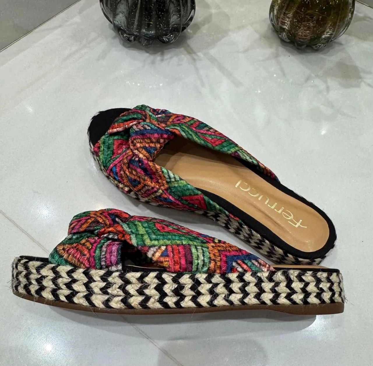 Sandália Ferrucci Colorida com Plataforma - Foto 3