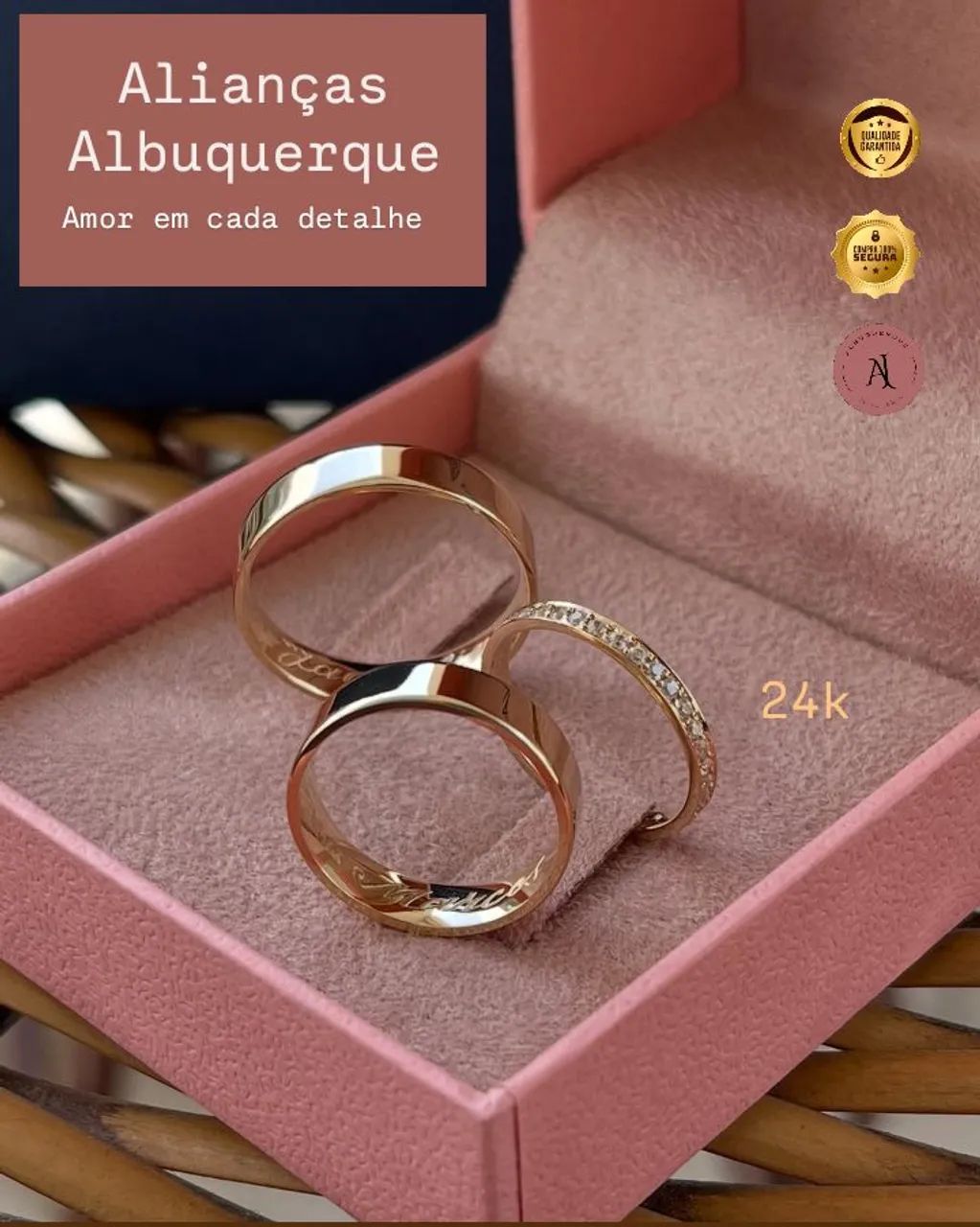 Alianças de Casamento Albuquerque - Amor em cada detalhe - Foto 2