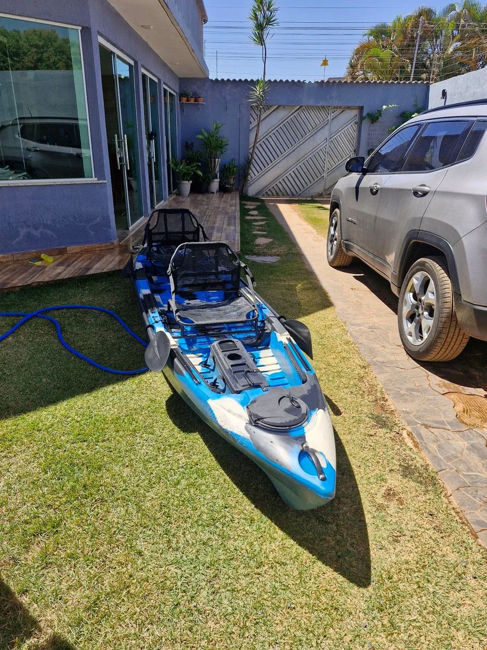 Caiaque Hidro2Eko Caiman 135 Azul Camuflado