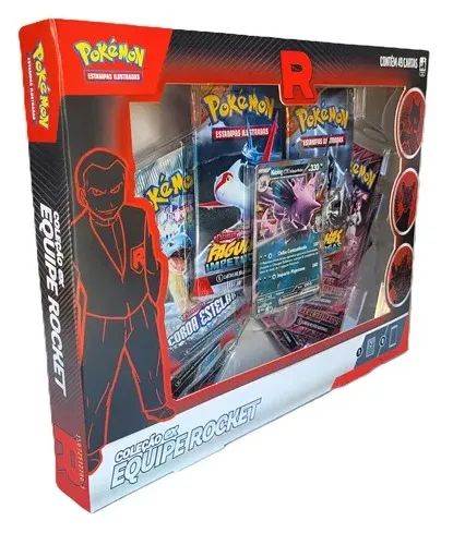 BOX POKÉMON COLEÇÃO EQUIPE ROCKET NIDOKING EX 49 CARTAS NO TOTAL - Foto 3