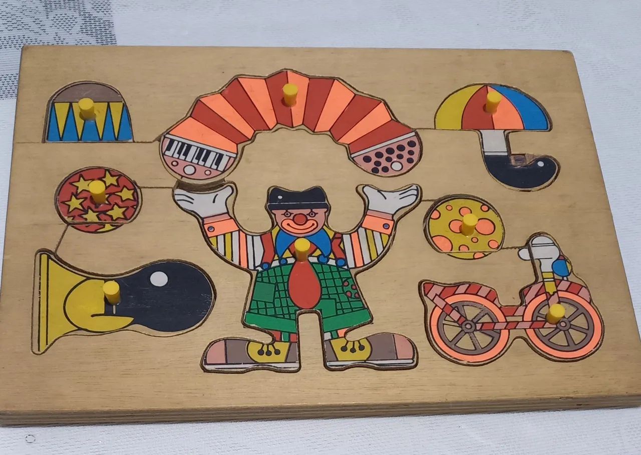 Quebra-cabeça de madeira infantil - Palhaço