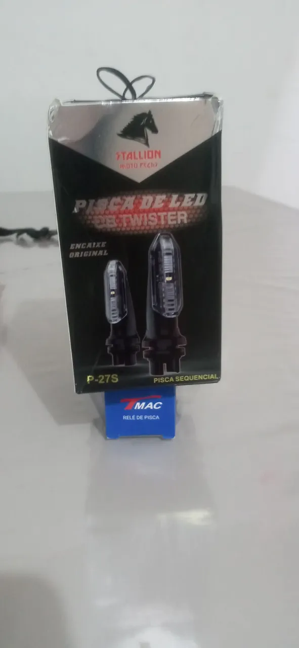 Pisca de LED Sequencial Moto Stallion Twister/Start/Fan/Titan até 2025