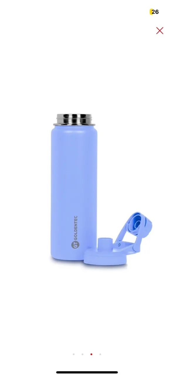 Garrafa de água térmica Goldentec 750ml - roxa - Foto 4