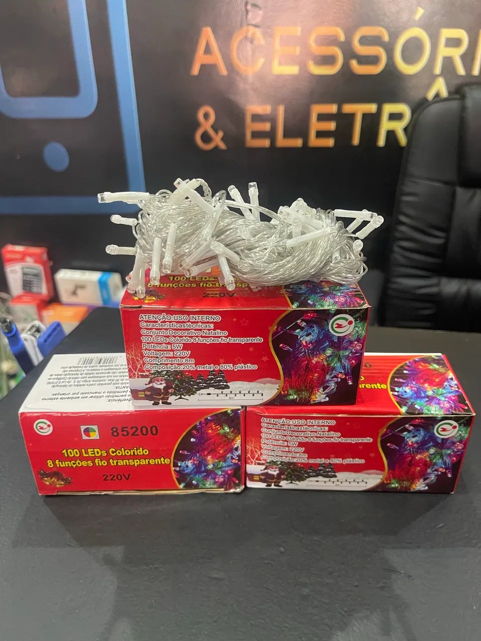 Pisca pisca natalino colorido - Foto 3