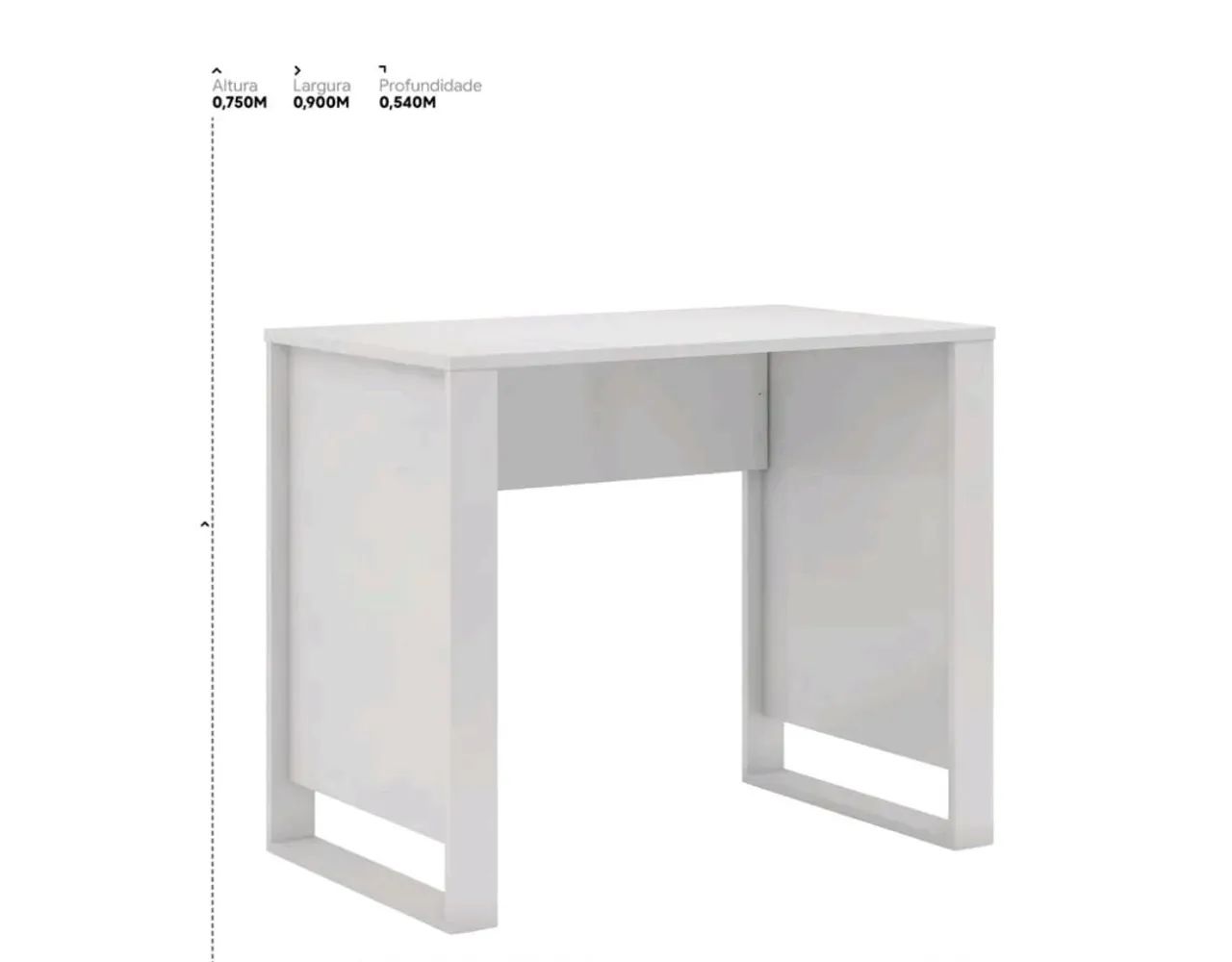 Escrivaninha Branca Minimalista - Foto 2